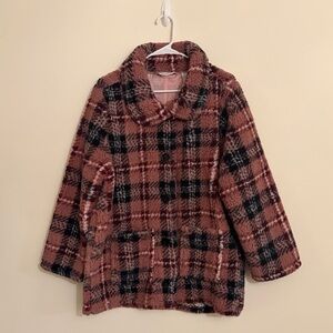 Keren Hart Women’s Plaid Fuzzy Jacket